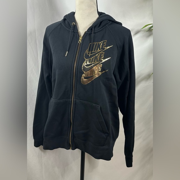 Nike Black and Gold Women's Sweater - Picture 1 of 9